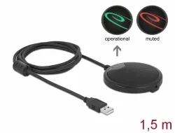Delock - Mikrofon - USB - černá