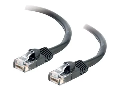 C2G Cat5e Booted Unshielded (UTP) Network Patch Cable - Patch kabel - RJ-45 (M) do RJ-45 (M) - 10 m - UTP - CAT 5e - lisovaný, provedení bez hrbolků, licna - černá