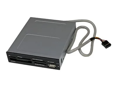 Startech 3.5in Front Bay 22-in-1 USB 2.0 Internal Multi Media Memory Card Reader with Simultaneous Access - CF/SD/MMC/MS/xD - Black (35FCREADBK3) - Čtečka karet - 22 v 1 - 3,5" (víceformátový) - USB 2.0