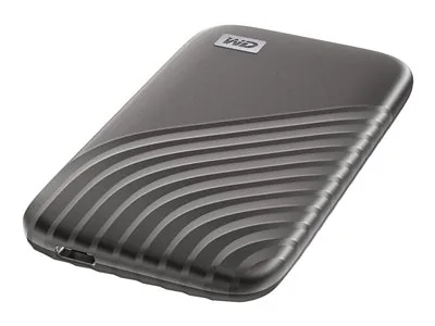 WD My Passport SSD WDBAGF0010BGY - SSD - šifrovaný - 1 TB - externí (přenosný) - USB 3.2 Gen 2 (USB-C konektor) - AES 256 bitů - šedá space gray
