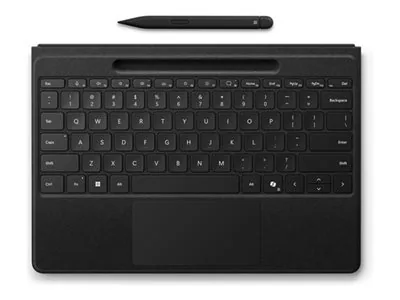 Microsoft Surface Pro Flex Keyboard - Klávesnice - s touchpad, akcelerometr, zásobník pro nabíjení a skladování Surface Slim Pen 2 - podsvícená - bezdrátový - Bluetooth LE - QWERTY - anglická - černá - s Slim Pen - pro Microsoft Surface Pro 8, Pro 8 for B