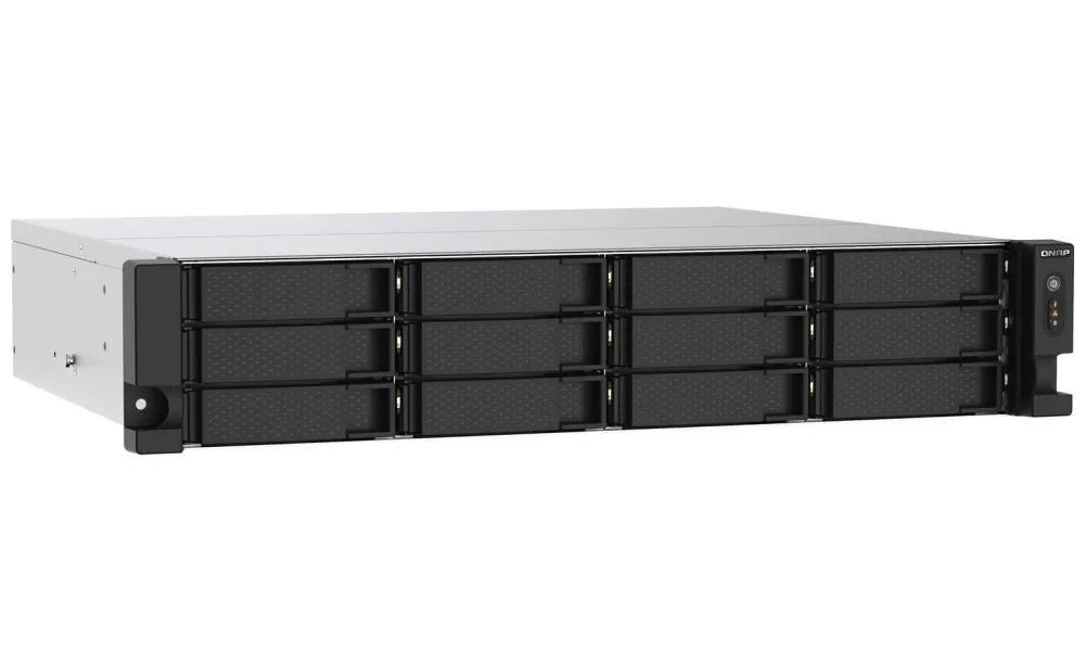 QNAP TS-1273AU-RP-8G (Ryzen V1500B 2,2GHz 8GB RAM 12x SATA 2x 2,5GbE 2x PCIe 2x zdroj)