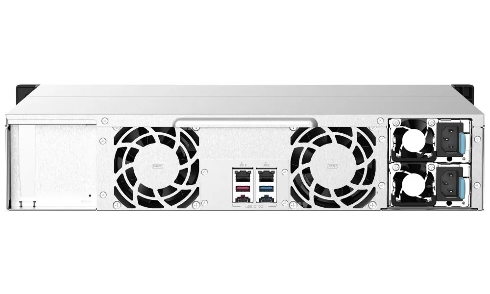 QNAP TS-1273AU-RP-8G (Ryzen V1500B 2,2GHz 8GB RAM 12x SATA 2x 2,5GbE 2x PCIe 2x zdroj)