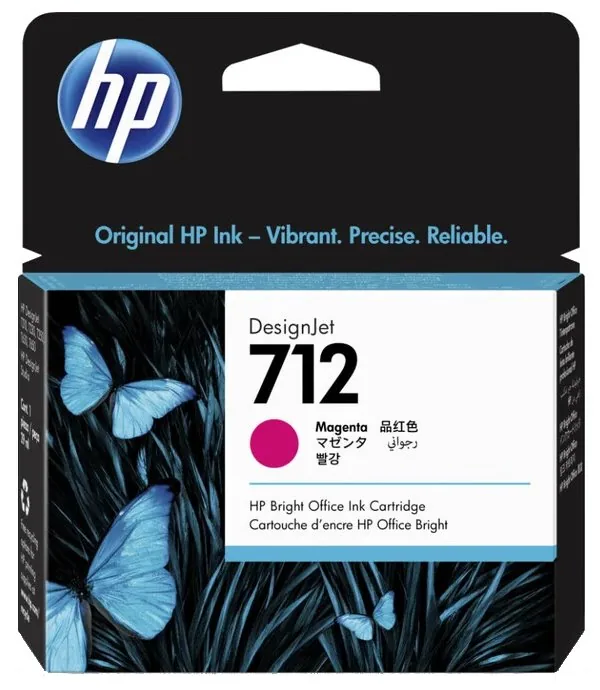 HP 712 - 29 ml - purpurová - originální - DesignJet - inkoustová cartridge - pro DesignJet Studio, T210, T230, T250, T630, T650