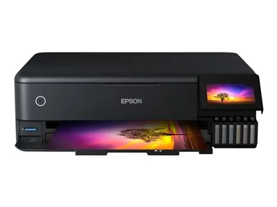 Epson EcoTank ET-8550 - Multifunkční tiskárna - barva - tryskový - plnitelný - A3 (média) - až 16 stran/min. (tisk) - USB, LAN, Wi-Fi(ac), hostitel USB - černá