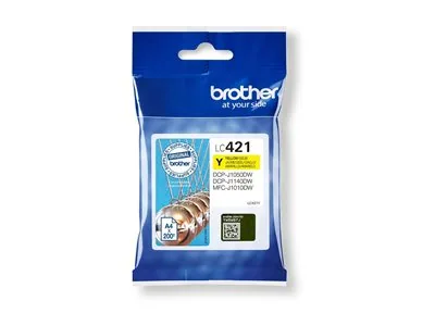 Brother LC421Y - Žlutá - originální - inkoustová cartridge - pro Brother DCP-J1140DW, DCP-J1800DW, MFC-J1010DW, MFC-J1012DW