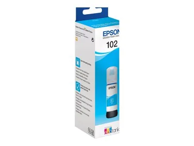 Epson 102 - 70 ml - azurová - originální - inkoustový zásobník - pro EcoTank ET-15000, 2750, 2751, 2756, 2850, 2851, 2856, 3850, 4750, 4850, 4856