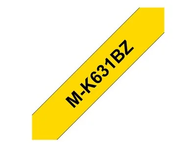 Brother M-K631BZ - Černá na žluté - Role (0,9 cm x 8 m) 1 kazeta/y nelaminovaná páska - pro P-Touch PT-55, PT-65, PT-75, PT-85, PT-90, PT-BB4