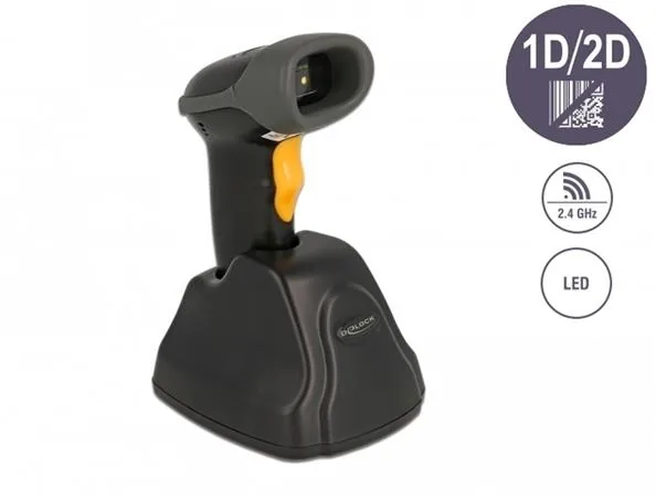 Delock - Skener čárového kódu - přenosný - 200 sken / s - dekódovaný - RF(2.4 GHz)
