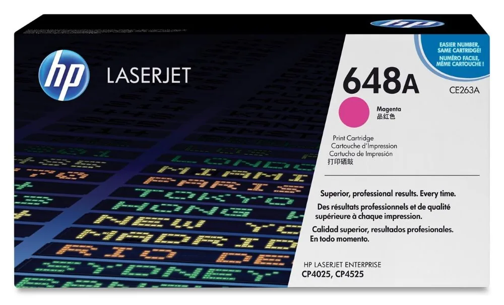 HP 648A - Purpurová - originální - LaserJet - kazeta s barvivem (CE263A) - pro Color LaserJet Enterprise CP4025dn, CP4025n, CP4525dn, CP4525n, CP4525xh