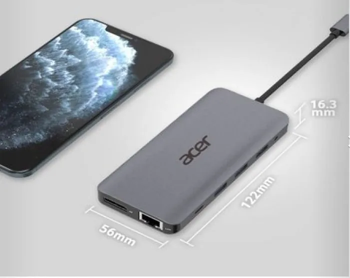 Acer 12in1 USB-C dongle (USB,HDMI,PD,CD,DP,RJ45)