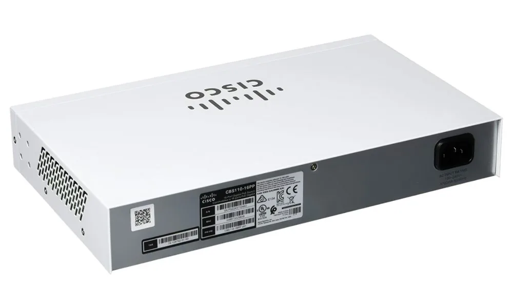 Cisco Business 110 Series 110-16PP - Přepínač - neřízený - 8 x 10/100/1000 (PoE) + 8 x 10/100/1000 - Lze montovat do rozvaděče, desktop, pro připevnění na zeď - PoE (64 W)