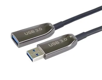 PremiumCord prodlužovací optický AOC kabel USB 3.0 A Male - A Female, 30m