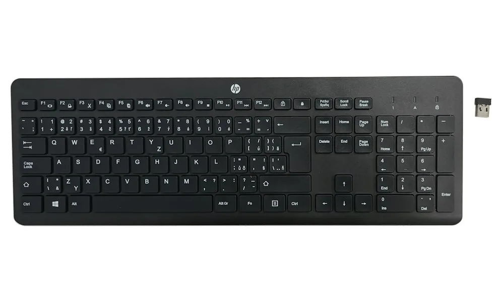 HP 230 Klávesnice bezdrátová CZ/SK, černá klasická, 2.4 [GHz]