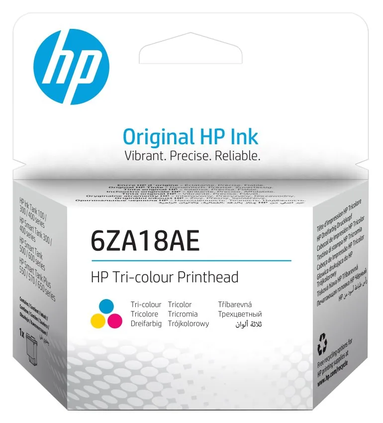 HP - Barva (azurová, purpurová, žlutá) - tisková hlava - pro Ink Tank 11X; Smart Tank 5105, 51X, 67X; Smart Tank Plus 55X, 57X; Smart Tank Wireless 51X