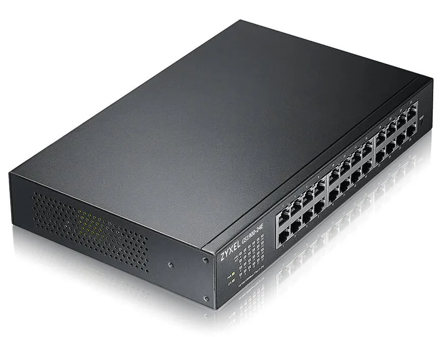 Zyxel GS1900 Series GS1900-24E - Přepínač - inteligentní - 24 x 10/100/1000 - Lze montovat do rozvaděče, pro připevnění na zeď - pro USG Flex 100