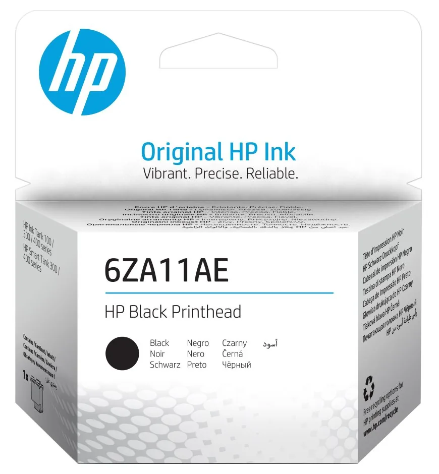 HP - Černá - tisková hlava - pro Ink Tank 11X, 31X; Ink Tank Wireless 41X; Smart Tank Wireless 45X