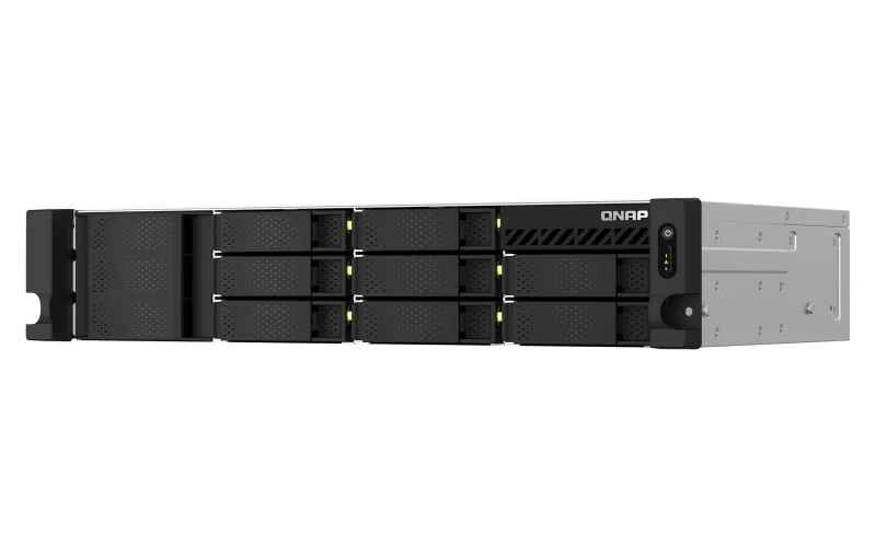 QNAP TS-873AeU-RP-4G (Ryzen 2,2GHz, 4GB RAM, 8xSATA, 2x2,5GbE, 1xPCIe, 2xM.2, 2xzdroj, malá hloubka)
