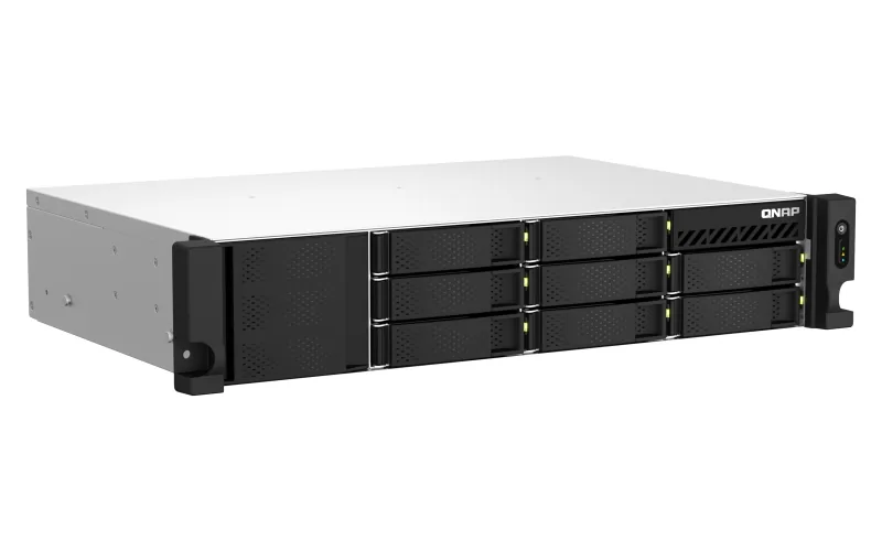 QNAP TS-873AeU-RP-4G (Ryzen 2,2GHz, 4GB RAM, 8xSATA, 2x2,5GbE, 1xPCIe, 2xM.2, 2xzdroj, malá hloubka)