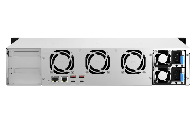 QNAP TS-873AeU-RP-4G (Ryzen 2,2GHz, 4GB RAM, 8xSATA, 2x2,5GbE, 1xPCIe, 2xM.2, 2xzdroj, malá hloubka)