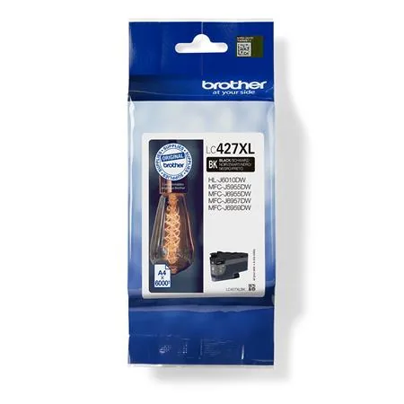 Brother LC427XLBK - Vysoká kapacita - černá - originální - inkoustová cartridge - pro Brother HL-J6010DW, MFC-J5955DW, MFC-J6955DW, MFC-J6957DW