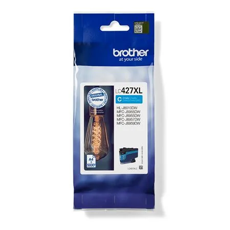 Brother LC427XLC - Vysoká kapacita - azurová - originální - inkoustová cartridge - pro Brother HL-J6010DW, MFC-J5955DW, MFC-J6955DW, MFC-J6957DW