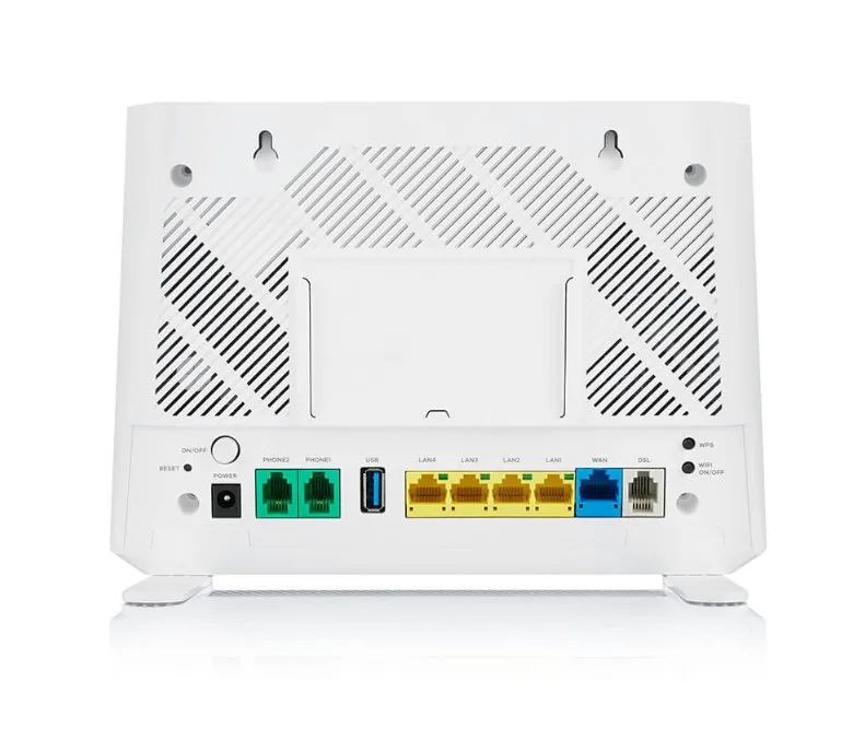 ZyXEL DX3301, WiFi 6 AX1800 VDSL2 IAD 5-port Super Vectoring Gateway (upto 35B) and USB with Easy Mesh Support