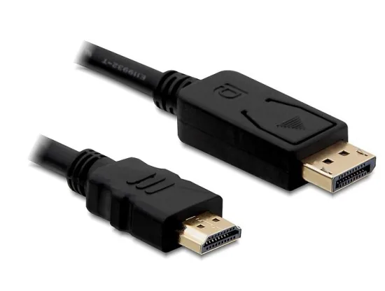 Delock - Kabel adaptéru - DisplayPort s piny (male) do HDMI s piny (male) - 1 m
