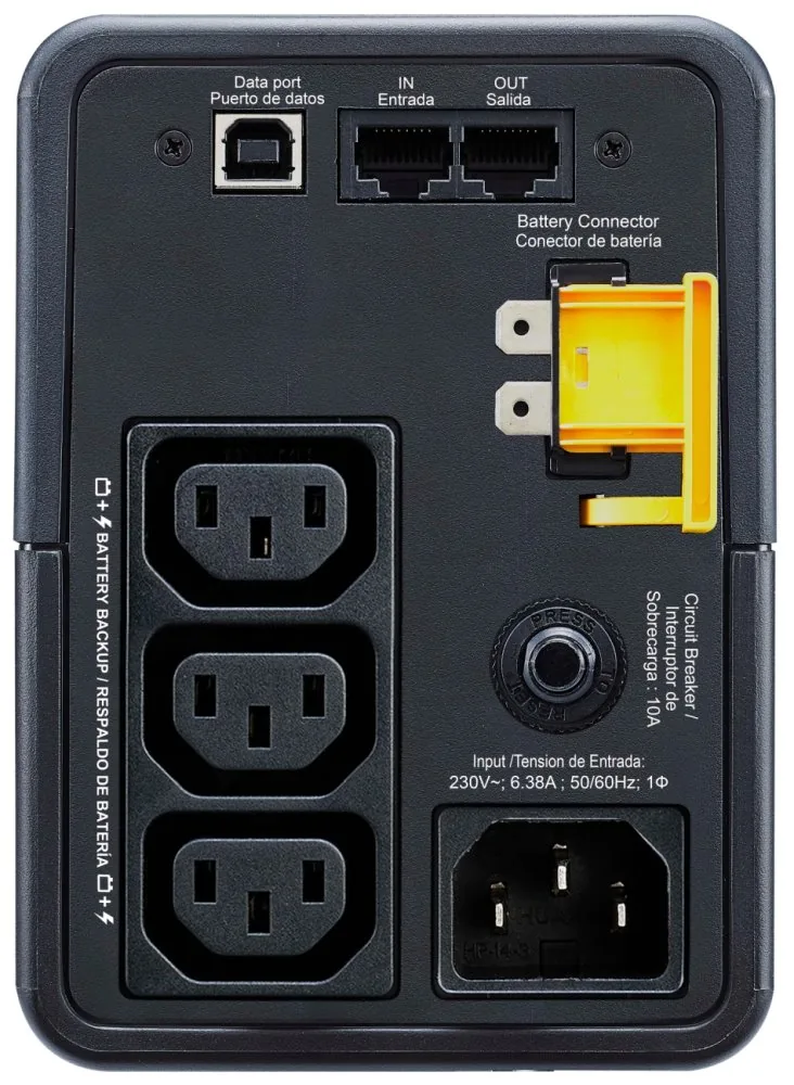 APC Back-UPS BX Series BX500MI - UPS - AC 230 V - 300 watt - 500 VA - 9 Ah - výstupní konektory: 4