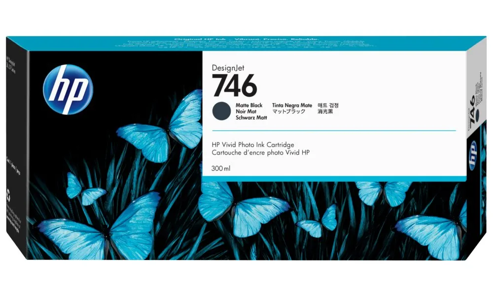 HP 746 - 300 ml - matná čerň - originální - DesignJet - inkoustová cartridge - pro DesignJet Z6, Z6dr, Z9+, Z9+dr