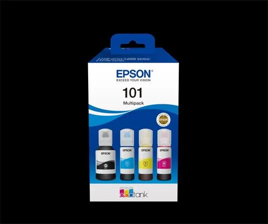 Epson 101 Multipack - 4-balení - černá, žlutá, azurová, purpurová - originální - inkoustový zásobník - pro Epson L4260, L4266, L6190, L6260, L6270, L6276, L6290; EcoTank L14150, L4260, L6270, L6290