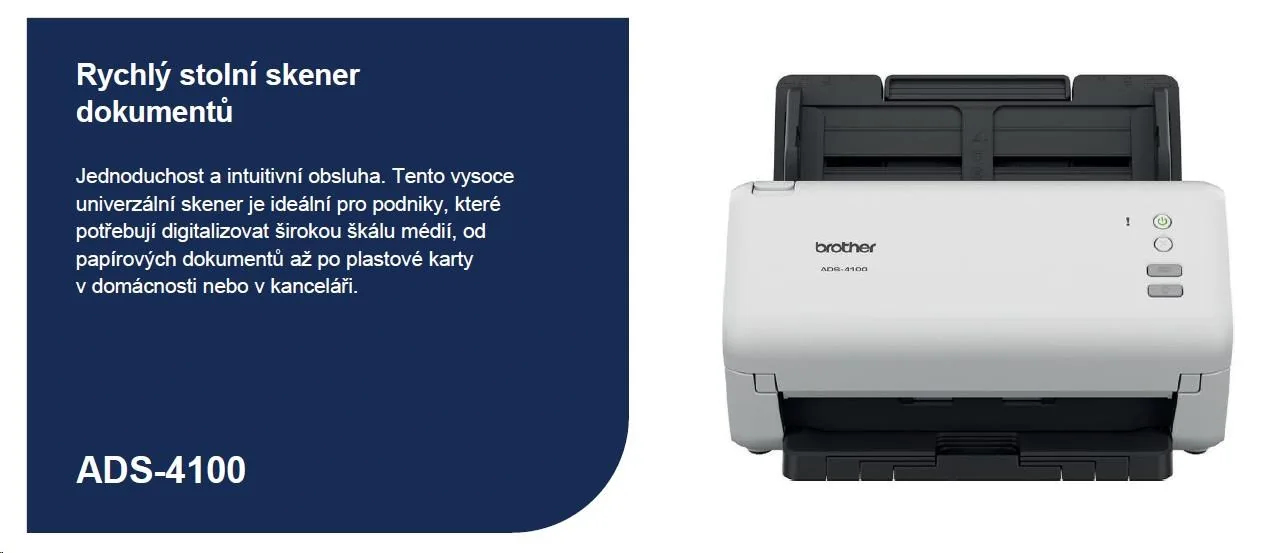 Brother ADS-4100, skener, A4, 35 str., ADF, USB
