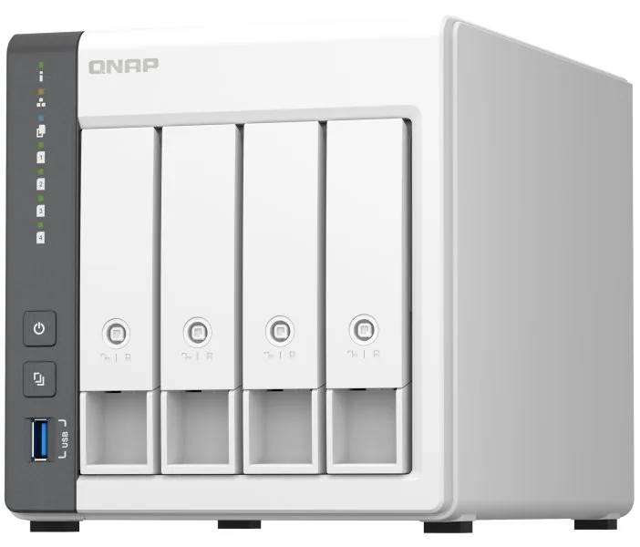 QNAP TS-433-4G (2.0GHz 4GB RAM 4x 3.5-inch SATA 1x 2.5 GbE 1x USB 3.2 2x USB 2.0)