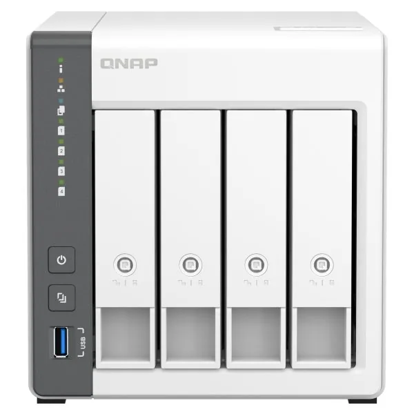 QNAP TS-433-4G (2.0GHz 4GB RAM 4x 3.5-inch SATA 1x 2.5 GbE 1x USB 3.2 2x USB 2.0)