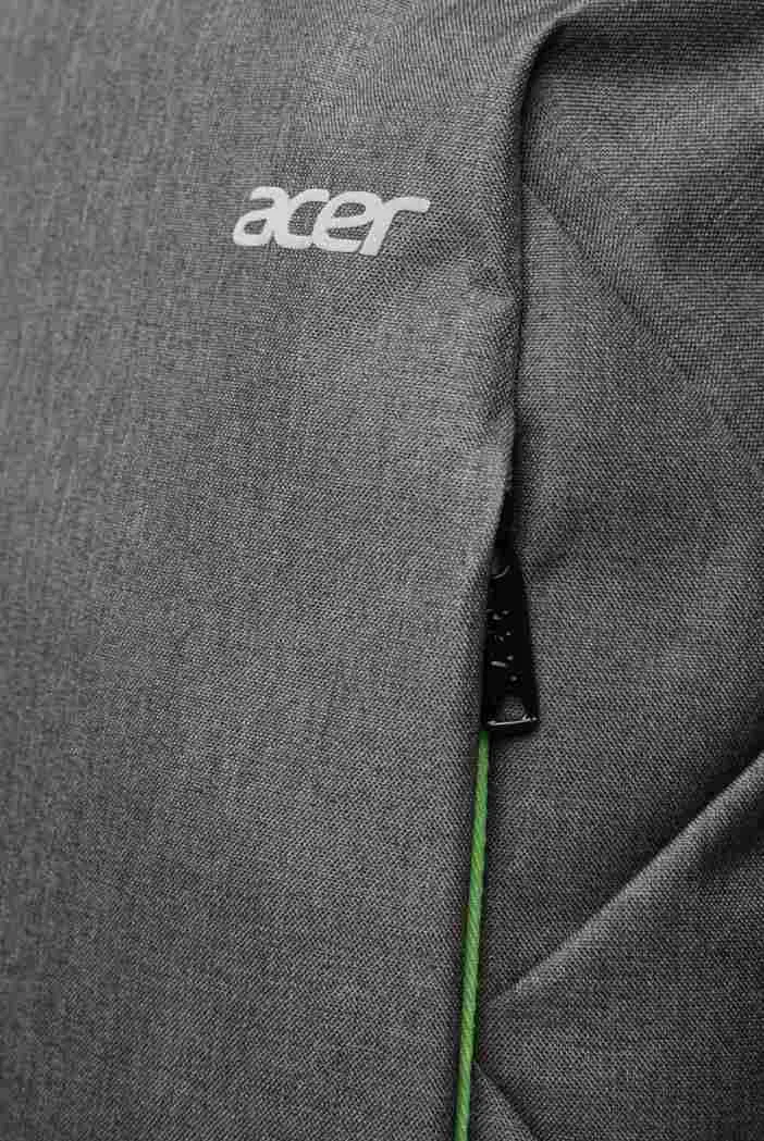 Acer urban backpack, grey & green, 15.6"