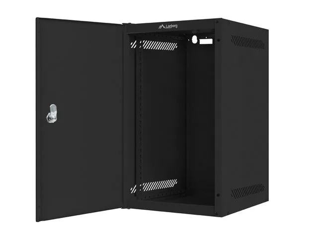 LANBERG RACK CABINET 10” WALL-MOUNT 9U/280X310 FOR SELF-ASSEMBLY WITH METAL DOOR BLACK (FLAT PACK)