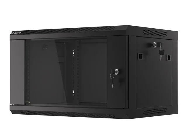 LANBERG RACK CABINET 19” WALL-MOUNT 6U/600X450 (FLAT PACK) V2 BLACK