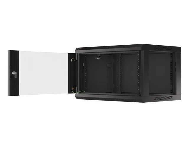 LANBERG RACK CABINET 19” WALL-MOUNT 6U/600X450 (FLAT PACK) V2 BLACK