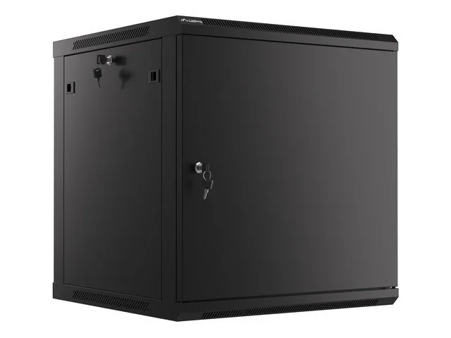 LANBERG RACK CABINET 19” WALL-MOUNT 12U/600X600 FOR SELF-ASSEMBLY WITH METAL DOOR BLACK (FLAT PACK)