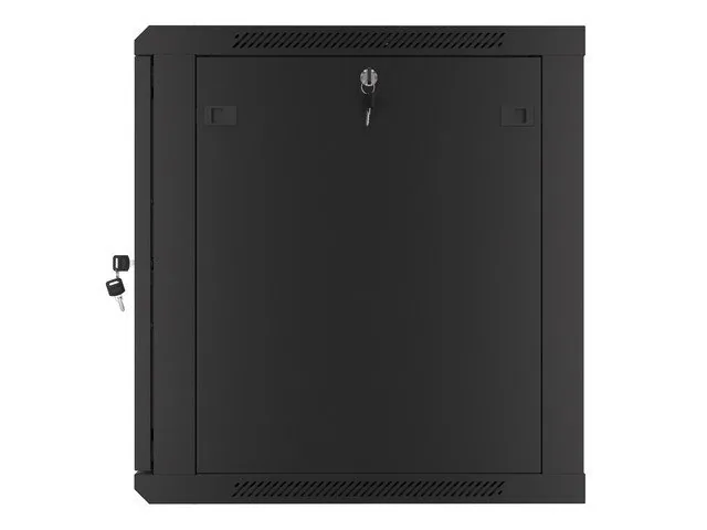 LANBERG RACK CABINET 19” WALL-MOUNT 12U/600X600 FOR SELF-ASSEMBLY WITH METAL DOOR BLACK (FLAT PACK)
