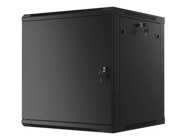 LANBERG RACK CABINET 19” WALL-MOUNT 12U/600X600 FOR SELF-ASSEMBLY WITH METAL DOOR BLACK (FLAT PACK)