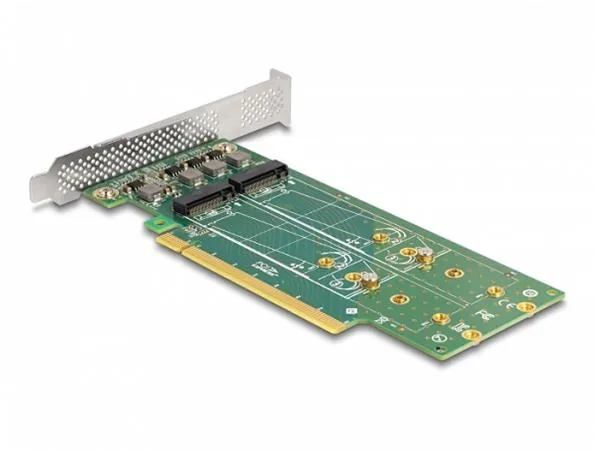 Delock - Radic úložište - bifurkace, 110 mm - M.2 NVMe Card - nízký profil - PCIe 4.0 x16