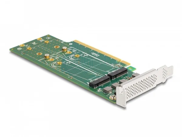 Delock - Radic úložište - bifurkace, 110 mm - M.2 NVMe Card - nízký profil - PCIe 4.0 x16