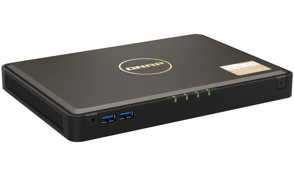 QNAP TBS-464-8G (4core 2,9GHz, 8GB RAM DDR4, 4x M.2 NVMe slot, 2x 2,5GbE, 5x USB, 2x HDMI 2.0 4K)