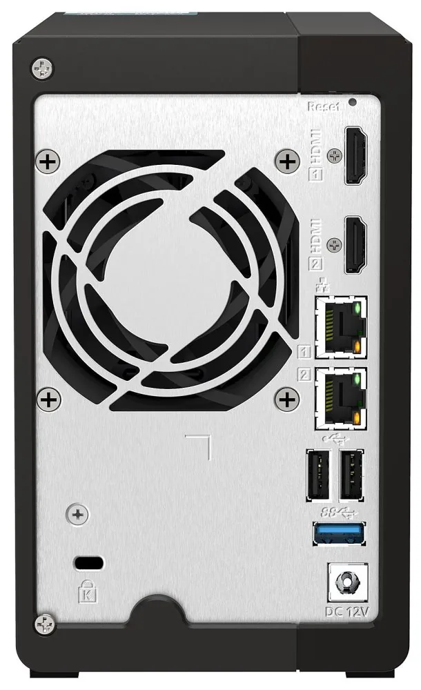 QNAP TS-253E-8G (4core 2,6GHz, 8GB RAM, 2x SATA, 2x M.2 NVMe slot, 2x HDMI 4K, 2x 2,5GbE, 4x USB)