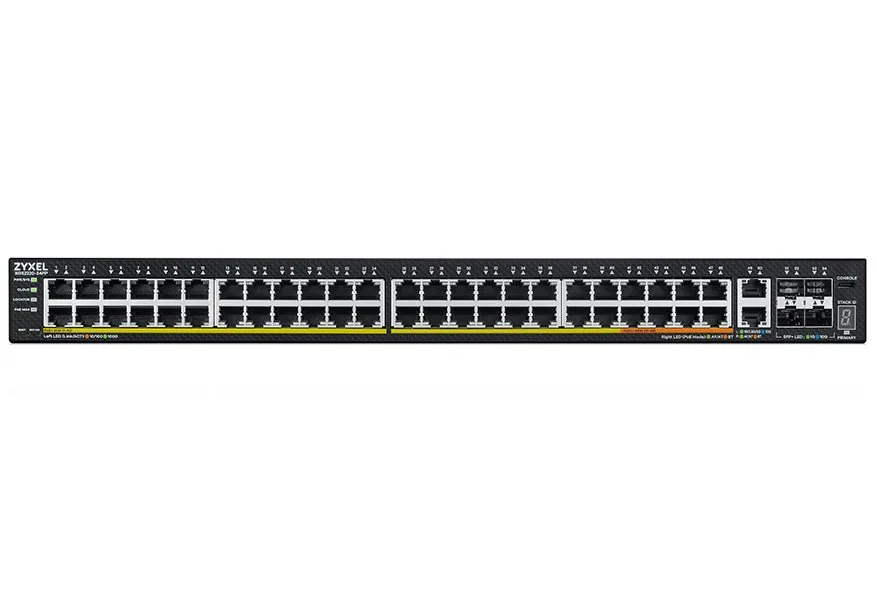 Zyxel XGS2220 Series XGS2220-54FP - Přepínač - přístup L3, NebulaFLEX Cloud, 960 W - řízený - 48 x Gigabit Ethernet + 6 x 10 Gigabit (uplink) - desktop, Lze montovat do rozvaděče - PoE++ (960 W)