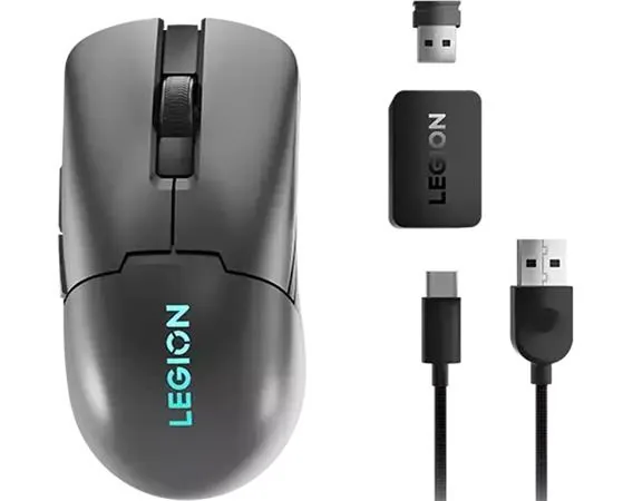 Lenovo Legion M600s/Herní/Optická/Pro praváky/19 000 DPI/Drátová+bezdrátová/Šedá