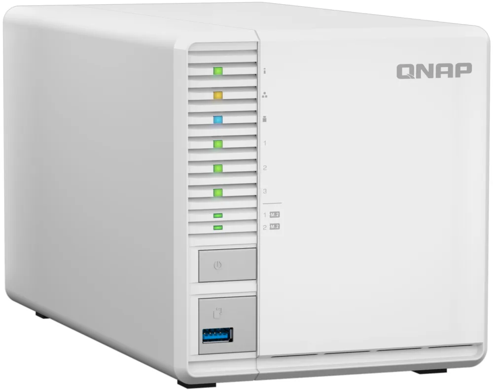 QNAP TS-364-8G (4core 2,9GHz, 8GB RAM, 3x SATA, 2x M.2 NVMe sloty, 3x USB, 1x 2,5GbE, 1x HDMI 1.4b)