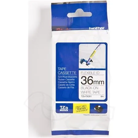 Brother TZe-FX611 - Černá na žluté - Role (0,6 cm x 8 m) 1 kazeta/y flexibilní páska - pro Brother PT-D210, D600, H110, H200; P-Touch PT-1005, E550, H107; P-Touch Cube Plus PT-P710