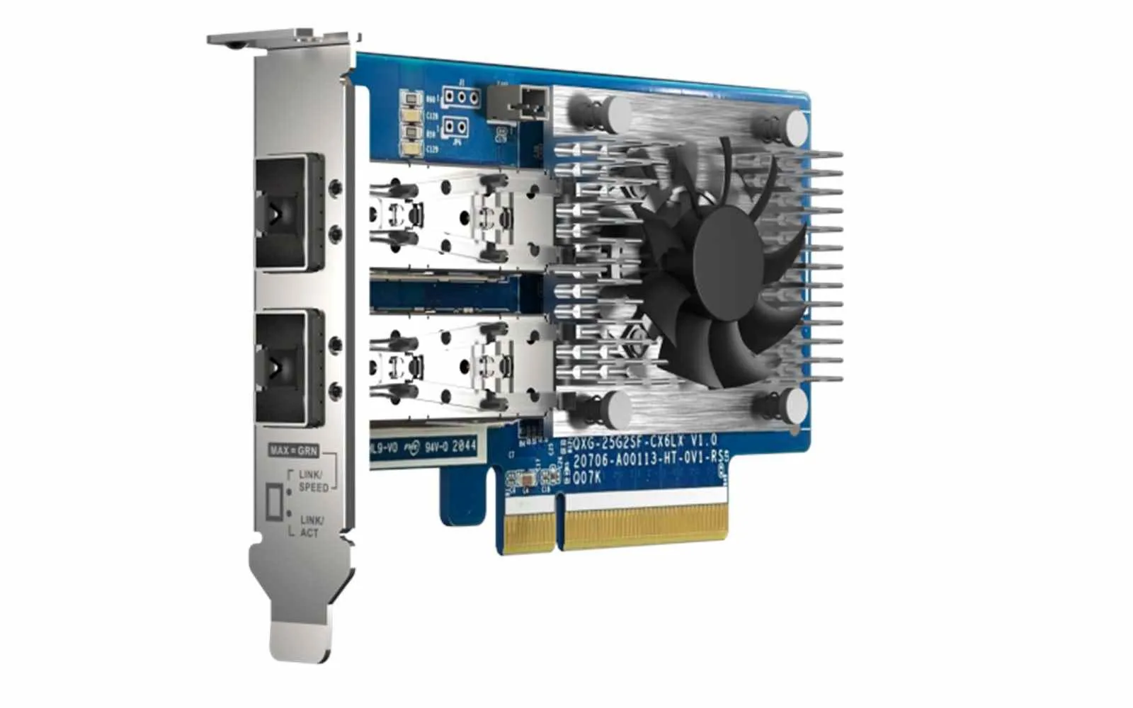 QNAP QXG-25G2SF-CX6 - 25GbE (2porty) PCIe karta; nízký profil; PCIe Gen4 x8